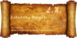Lehotzky Margit névjegykártya