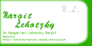 margit lehotzky business card